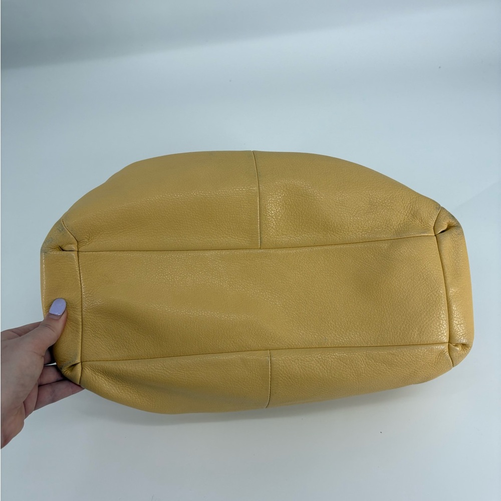 Coach Madison Phoebe Leather Shoulder Bag in Butter Yellow and Silver - Picture 12 of 12